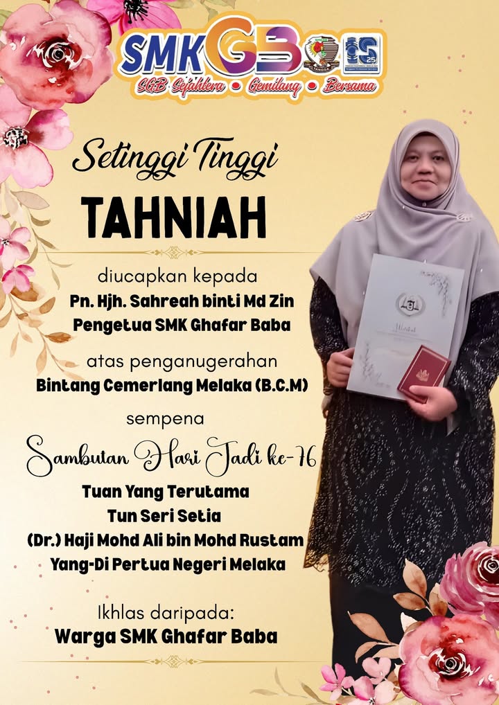 Warga Smk Ghafar Baba Meraikan Dan Merakamkan Setinggi-tinggi 