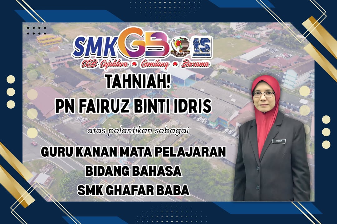 Tahniah Diucapkan Kepada Pn. Fairuz Binti Idris Dan 