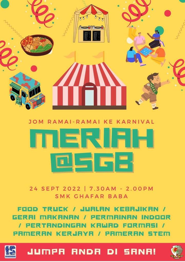 Jom Sama-sama Memeriahkan Meriah@sgb, Sabtu Ini 7.30am - 