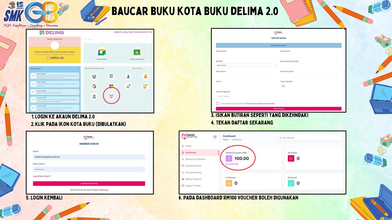 Pelajar Boleh Mula Tebus Baucar Buku Melalui Aplikasi 