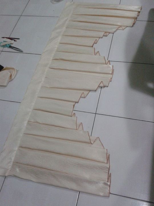 Hampir Siap Box Pleat Curve Utk Puan Hazizah 