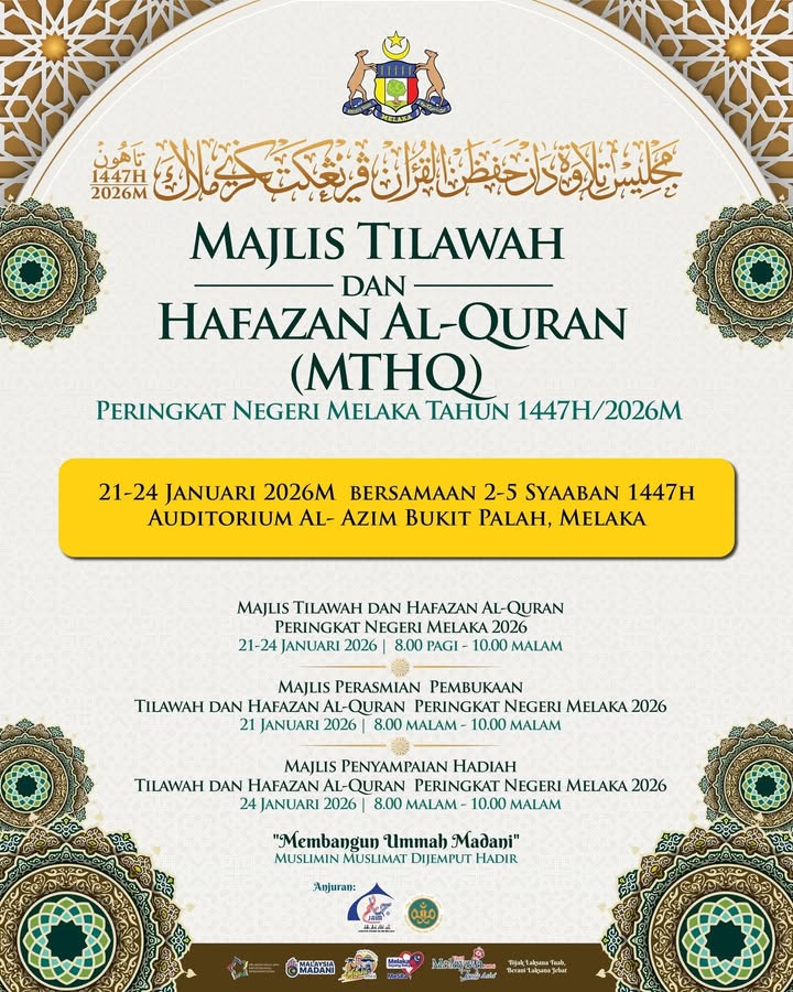 Assalamualaikum Warahmatullahi Wabarakatuh Kerajaan Negeri Melaka Dengan Penuh 