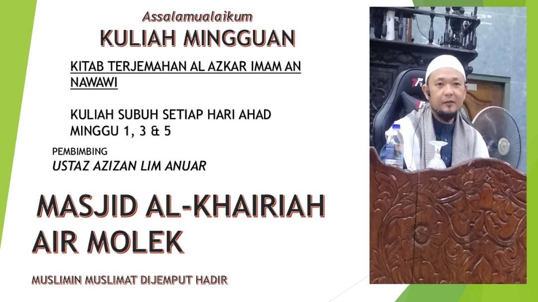 *nota Tazkirah Kuliah Subuh Pagi Ni.* 
