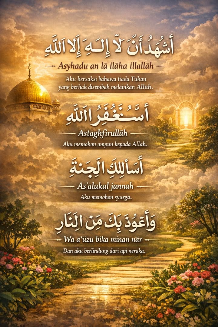 1️⃣ أشهد أن لا إله إلا الله 