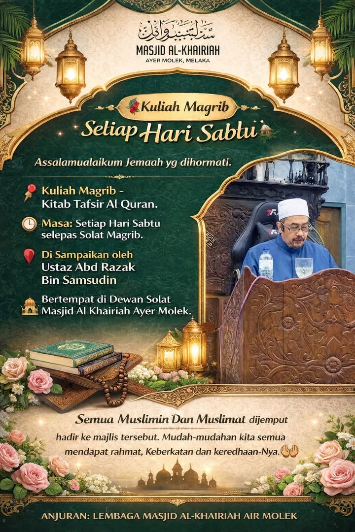 Kuliah Magrib Setiap Hari Sabtu. 