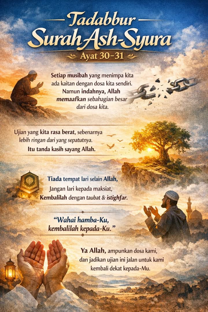 Tadabbur Dari Surah Asy-syura Ayat 30–31. 