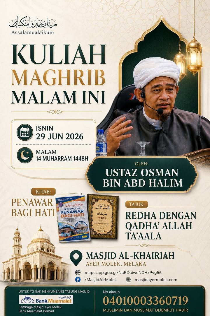 *kuliah Maghrib Malam Ini.* 