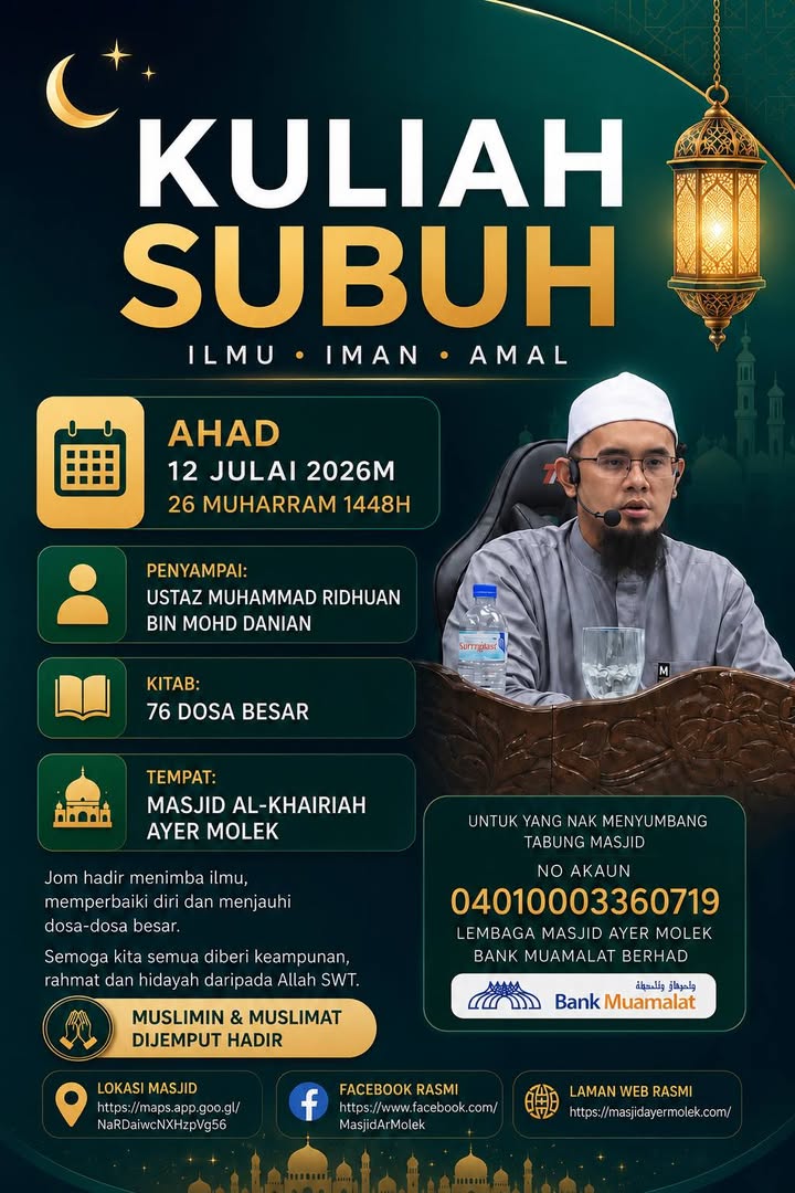 Kuliah Subuh – Kitab 76 Dosa Besar 