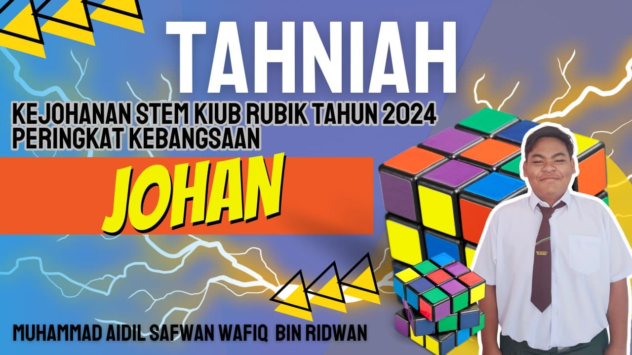 Kejohanan Stem Kiub Rubik Tahun 2024. Tahniah Pada 