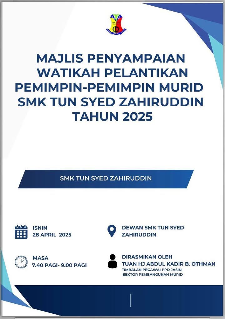 Majlis Penyampaian Watikah Pelantikan Pemimpin-pemimpin Murid 