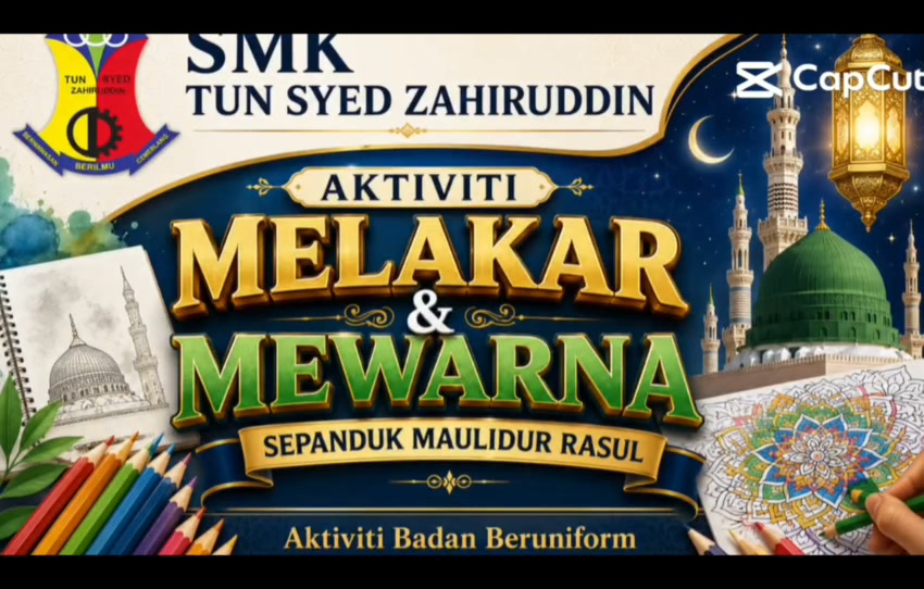 Aktiviti Kokurikulum Badan Beruniform: Melakar & Mewarna Sepanduk 