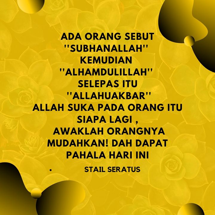 Senangnya Dapat Pahala.... Assalamualaikum Dan Selamat Pagi... ☺️