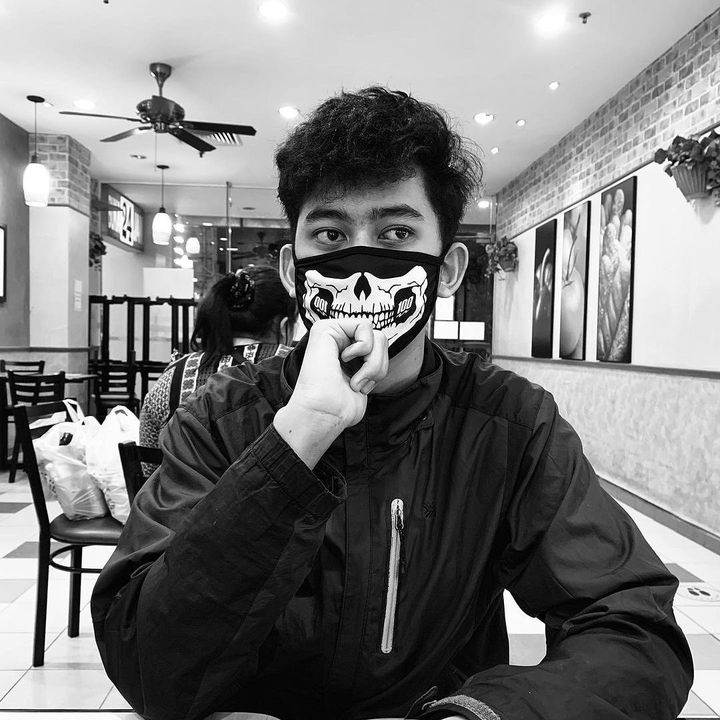 Mysterious Smile Behind The Mask. 