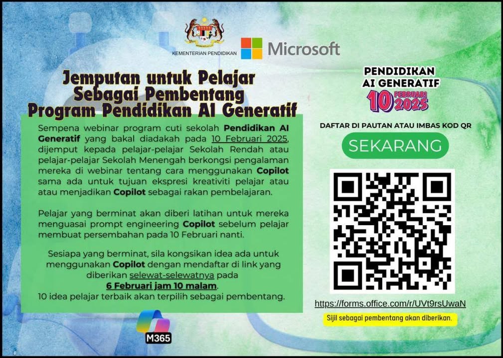 Jemputan Menyertai Program Cuti Sekolah Anjuran Microsoft Malaysia 