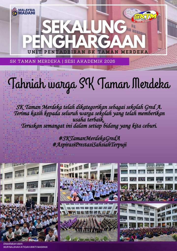 ✨ Tahniah Warga Sk Taman Merdeka ✨ 