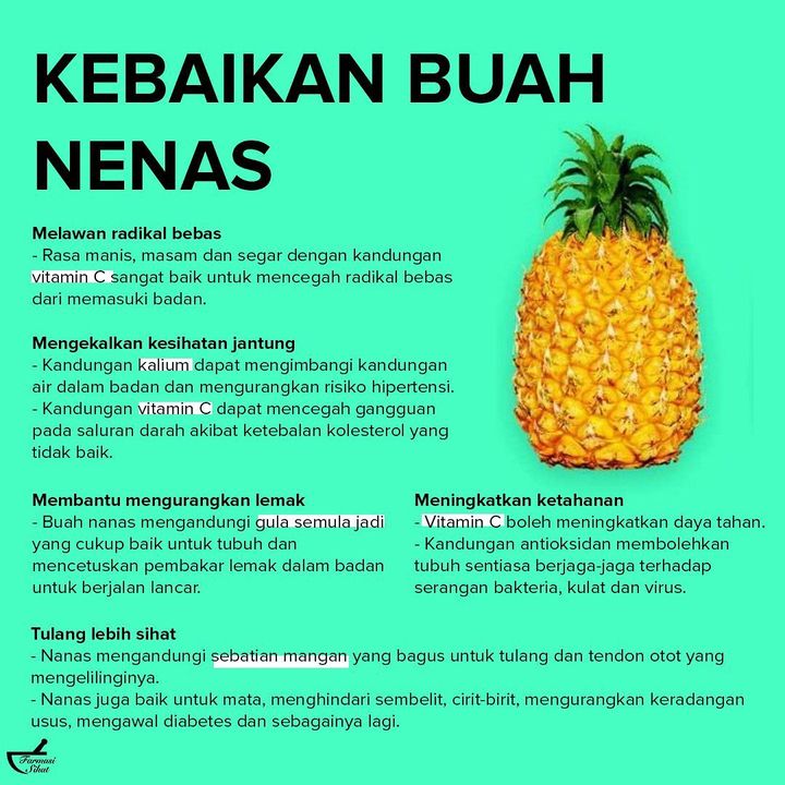 Kebaikan Buah Nenas. 