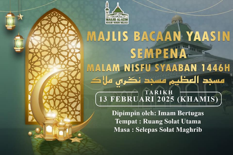 Majlis Bacaan Yaasin Sempena Malam Nisfu Syaaban 1446h 