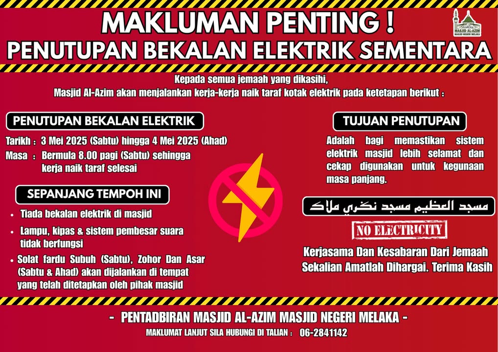 Maklumat Penutupan: 