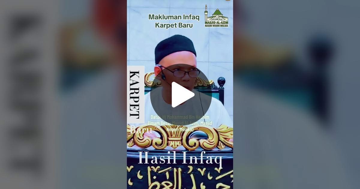 Makluman Mengenai Infaq Tukar Karpet 