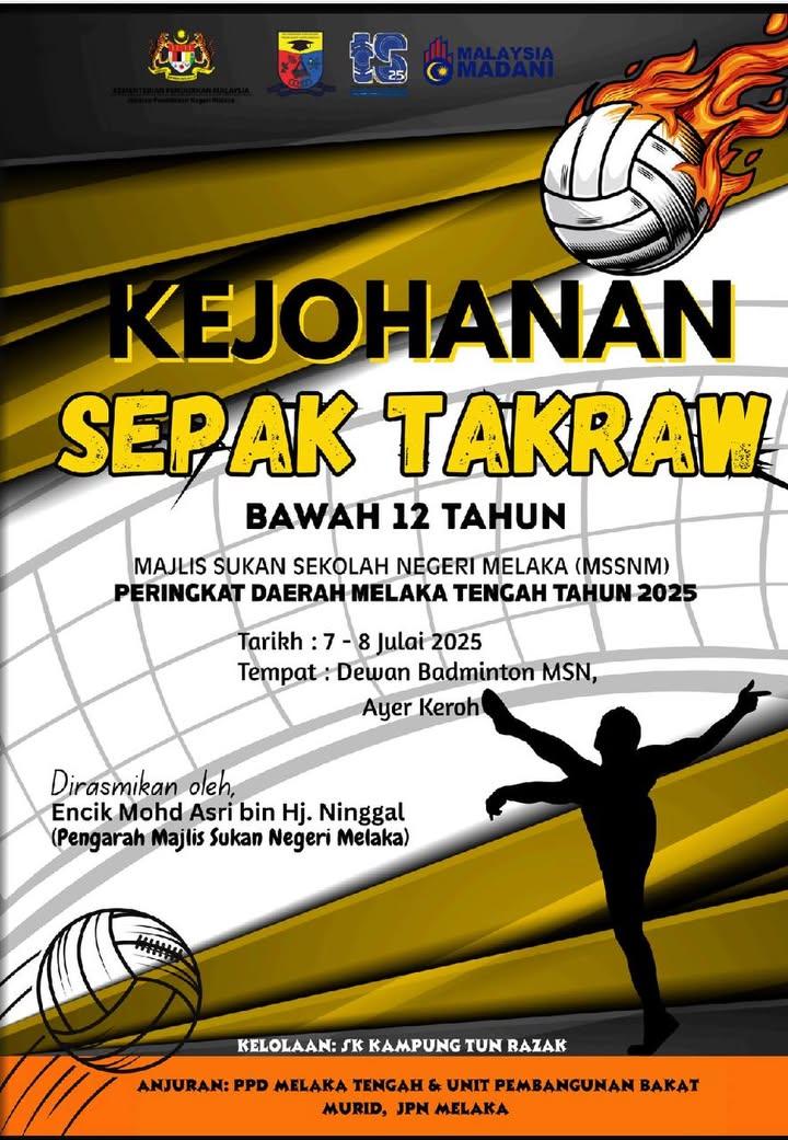 Kejohanan Sepak Takraw B12 Mssd Melaka Tengah 2025 