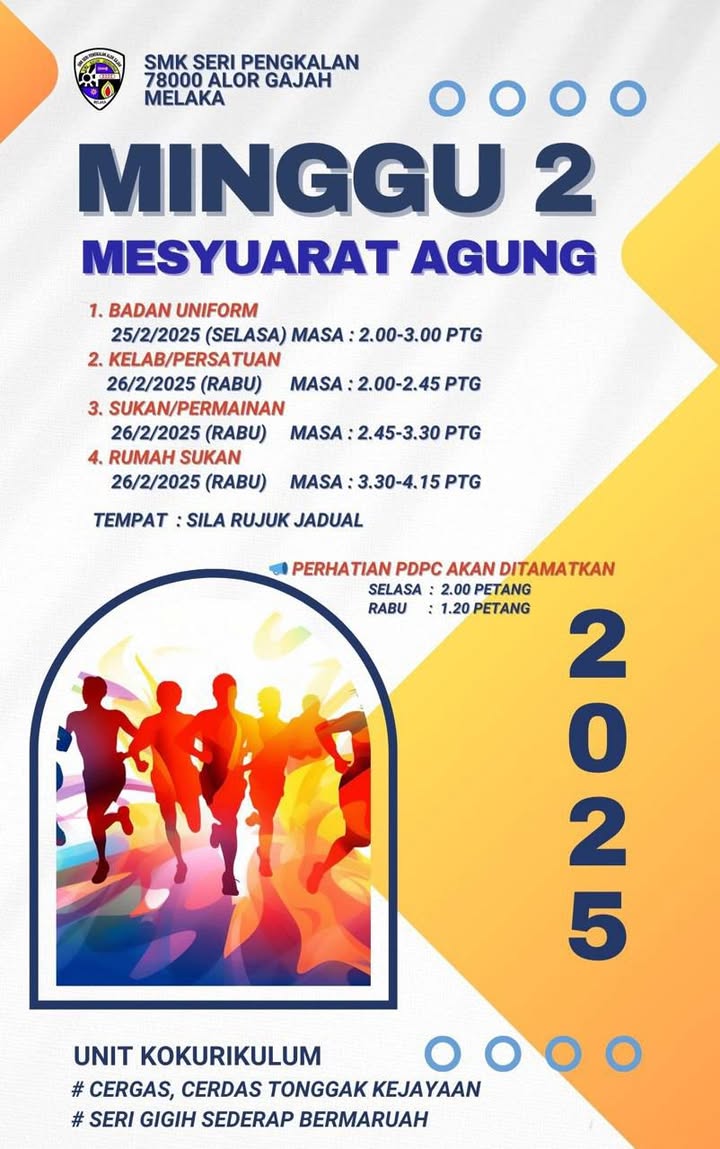 Pemberitahuan Mesyuarat Unit-unit Kokurikulum Sesi 2025/26 