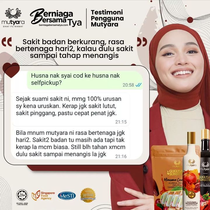 Sakit Badan Berkurang, Rasa Bertenaga Hari-hari. Kalau Dulu 