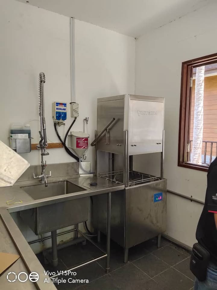 Automated Dispenser Pump Installed For Solid Detergent And 