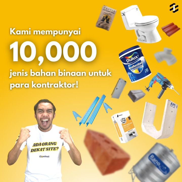10,000 Jenis Bahan Binaan ! 