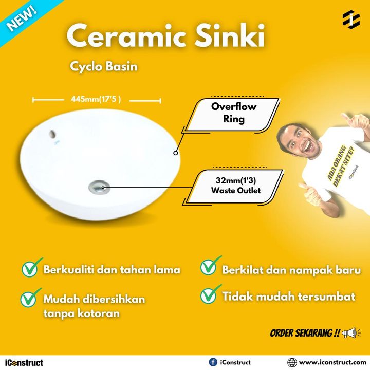 Sinki Seramik Lagi Elok Dari Sinki Stainless Steel