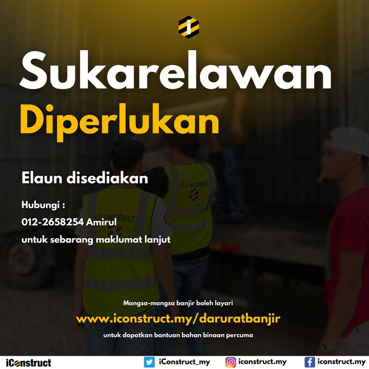 Sukarelawan Diperlukan Dalam Membantu Mangsa-mangsa Banjir Mendapat Bantuan 