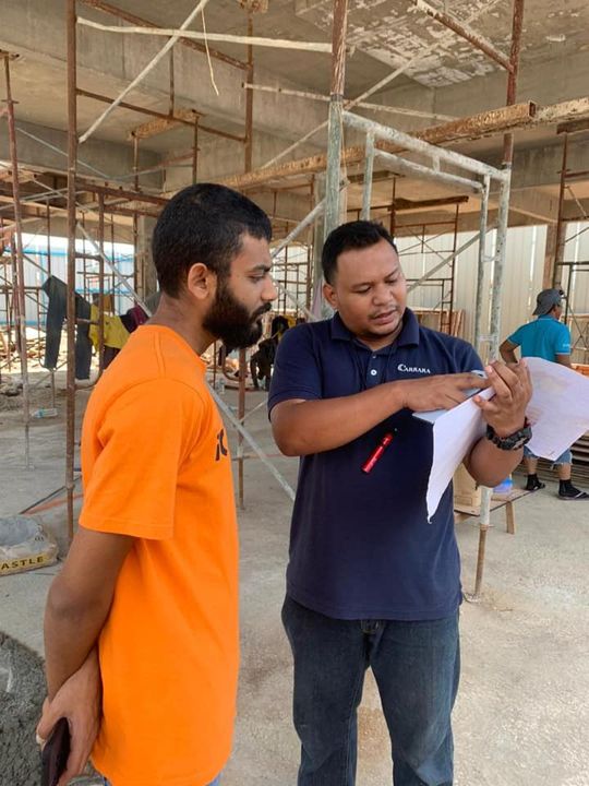 Membuat Site Visit Klien Kami, Carrara Construction . 