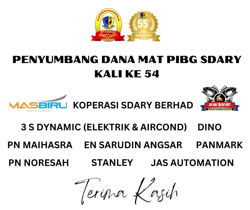 Terima Kasih Kepada Penyumbang Dana Bagi Melancarkan Perjalanan 