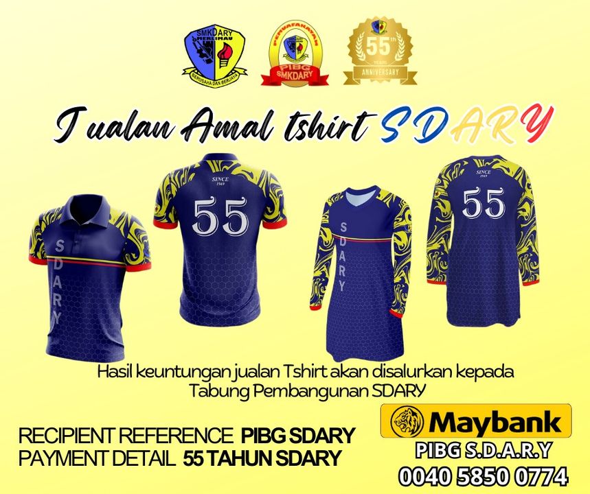 Dapatkan T Shirt Eksklusif Sempena Ulangtahun Ke 55 