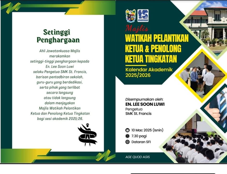 Majlis Watikah Perlantikan Ketua Dan Penolong Tingkatan Sesi 