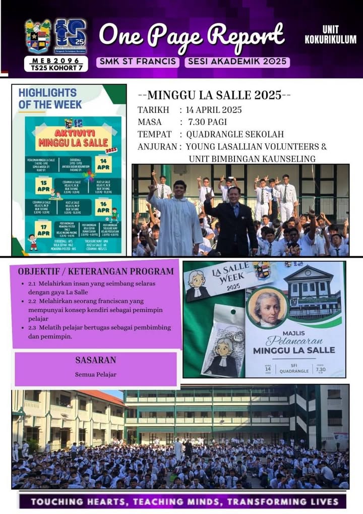 Unit Bimbingan Kaunseling Dan Young Lasallian Volunteers Telah 