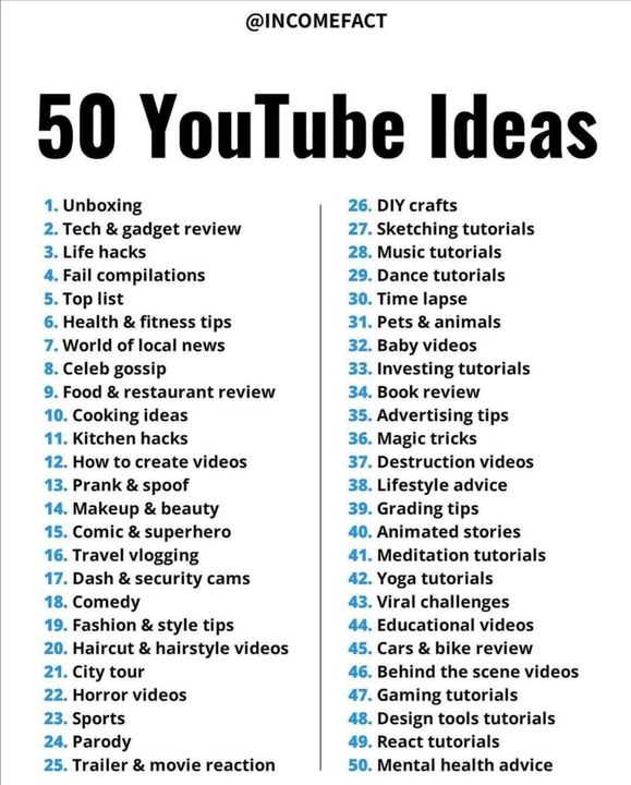 Ideas For You To Start Youtube Chanel 