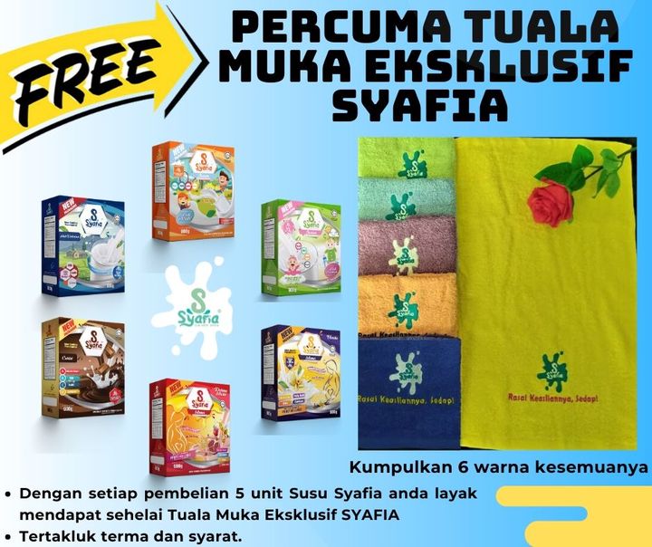 Jom Dapatkan Free Sehelai Tuala Muka Eksklusif #syafia 