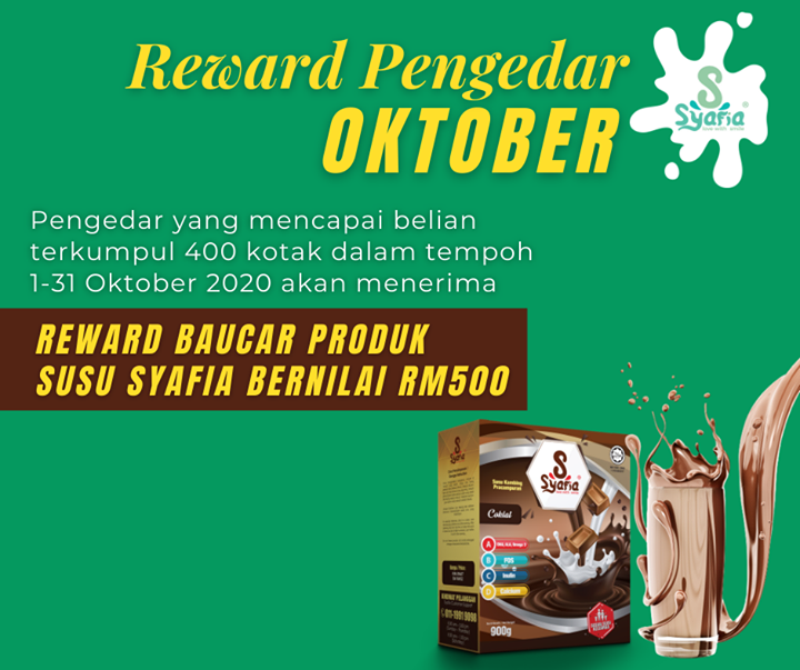 Reward Untuk Pengedar #sususyafia Bulan Oktober