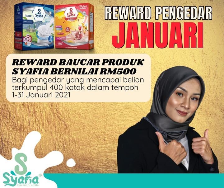 Reward Untuk Pengedar #sususyafia Untuk Januari 2021