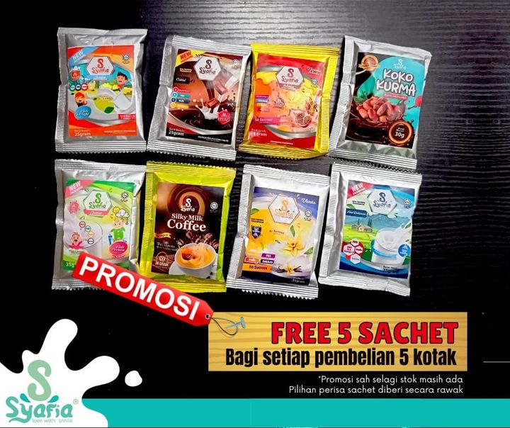 Promosi Free 5 Sachet Bagi Setiap Pembelian 5 