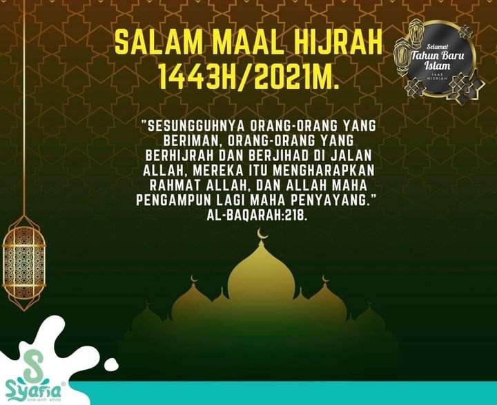 Salam Maal Hijrah 1443h/2021m. 