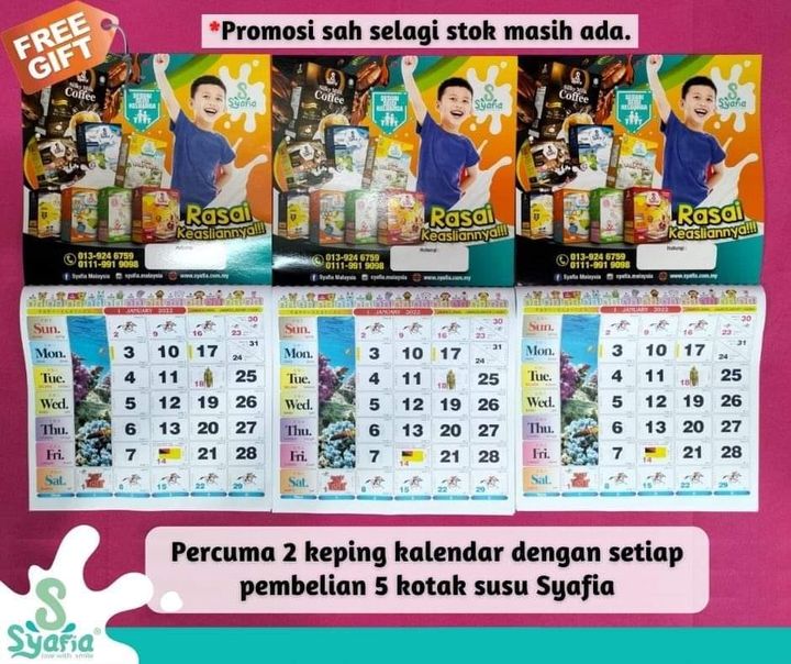 *free Gift Calendar Syafia*