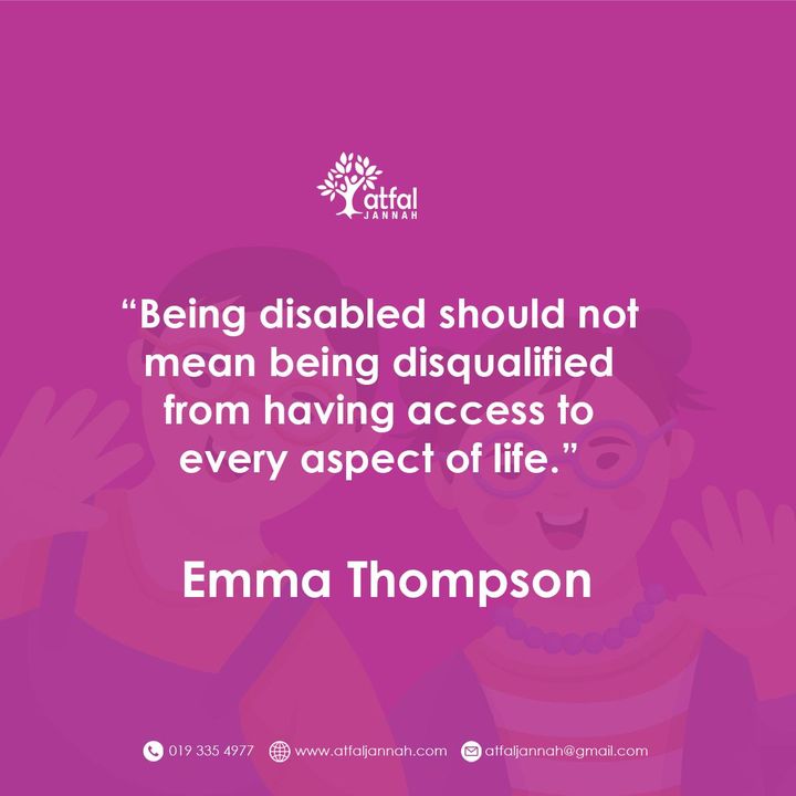 Quote Of The Day! #atfaljannah #disability #quote 
