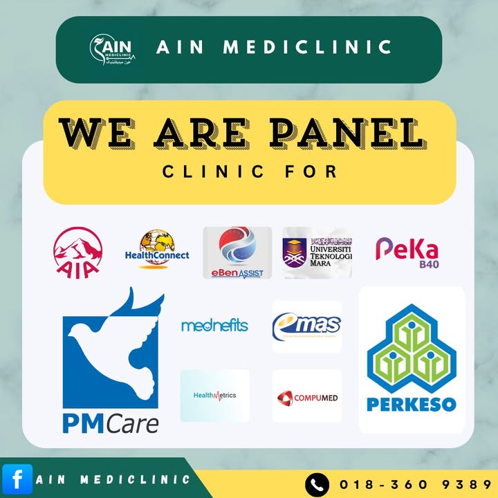 Senarai Panel Ain Mediclinic Bagi Sesiapa Yang Ingin 