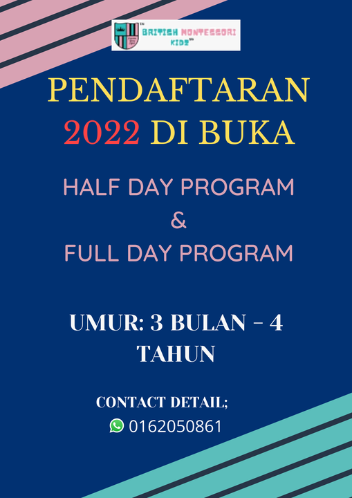 Pendaftaran 2022 British Montessori Di Bukit Kapar Dan 