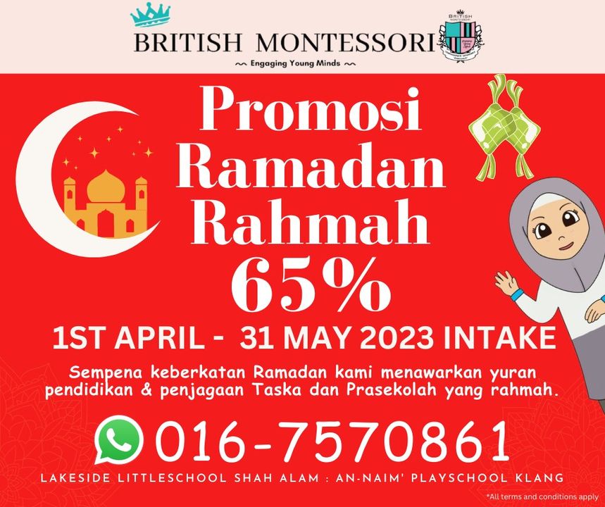 Sempena Keberkatan Ramadan Dan Syawal British Montessori Menawarkan 