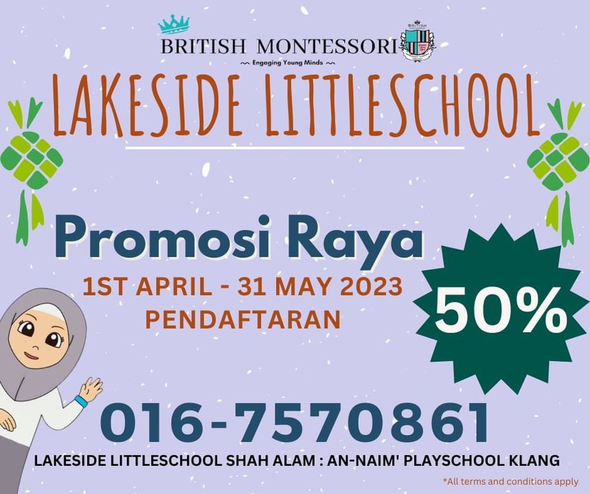 Sempena Keberkatan Syawal Ini British Montessori Menawarkan Pakej 