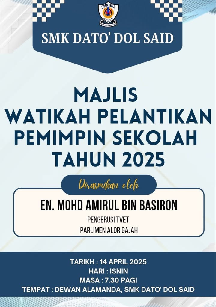 Majlis Watikah Pelantikan Pemimpin Sekolah Tahun 2025 