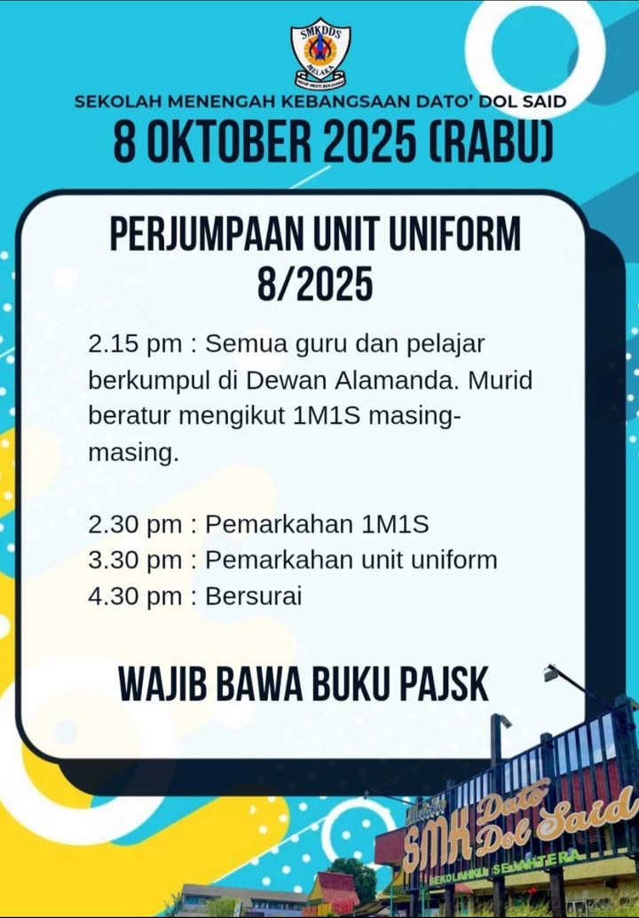 Makluman Kokurikulum Mingguan Smkdds  Makluman Kokurikulum Mingguan Smkdds