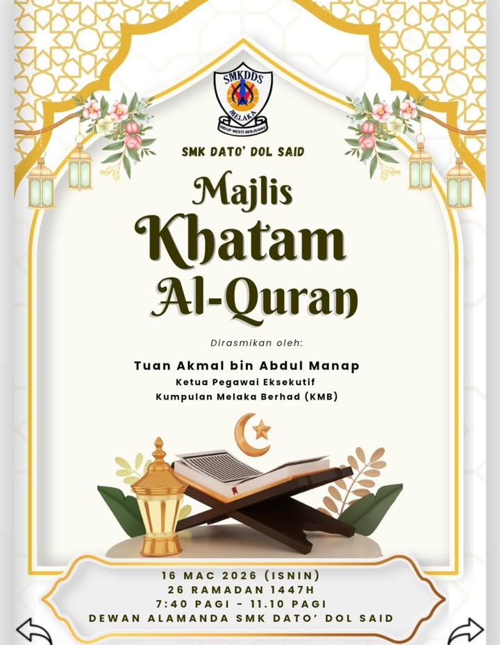 Majlis Khatam Al-quran Smk Dato’ Dol Said Telah 